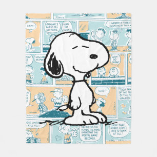 Peanuts   Snoopy Comic Pattern Fleece Blanket