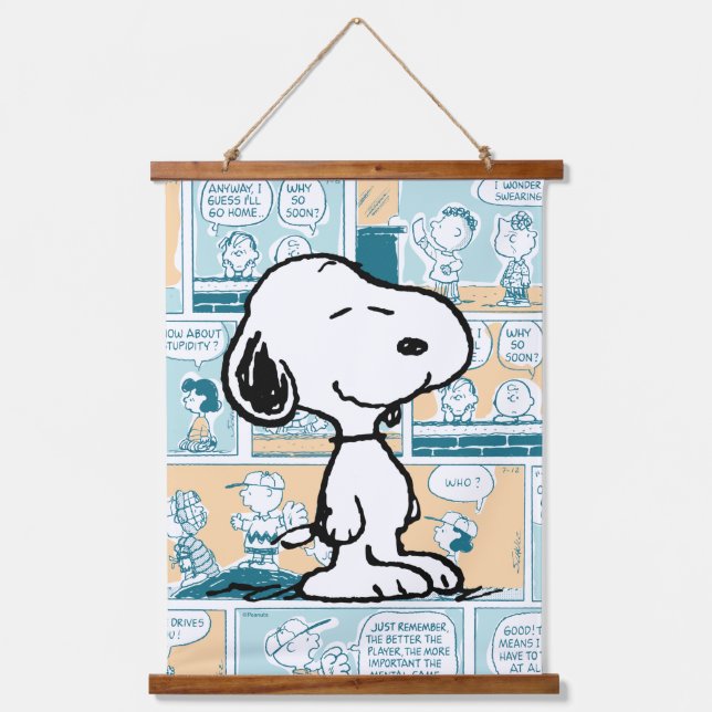 Peanuts | Snoopy Comic Pattern Hanging Tapestry (Front)