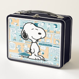 Peanuts   Snoopy Comic Pattern Metal Lunch Box