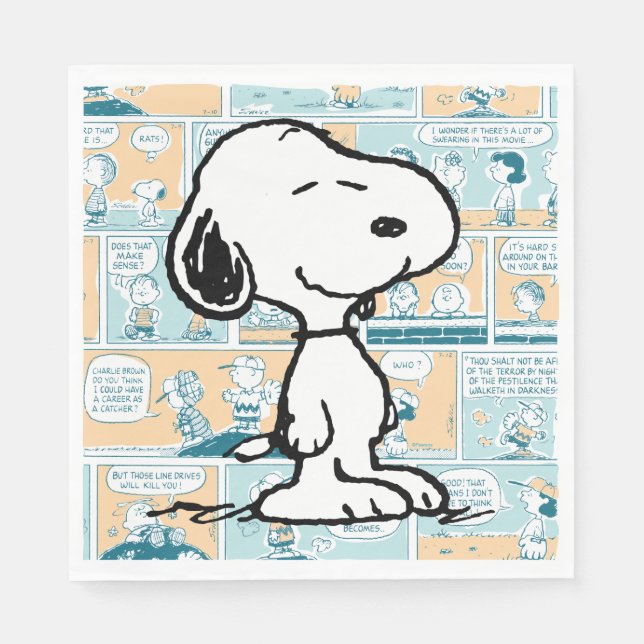 Peanuts | Snoopy Comic Pattern Napkins (Front)