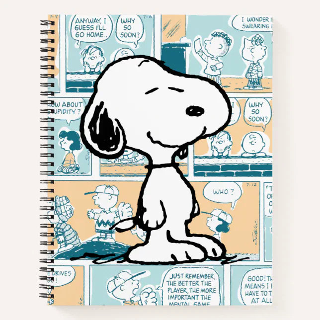 Peanuts | Snoopy Comic Pattern Notebook | Zazzle