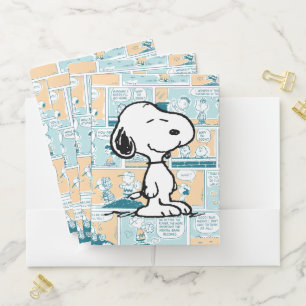 Peanuts   Snoopy Comic Pattern Pocket Folder