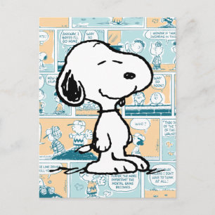 Peanuts Snoopy Comic Pattern Postcard