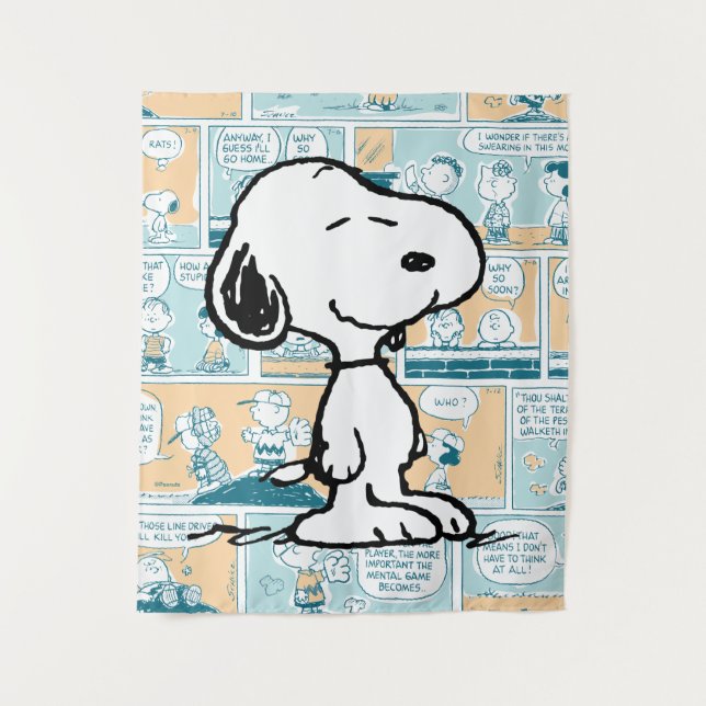 Peanuts | Snoopy Comic Pattern Tapestry (Front)