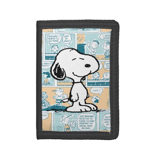 Peanuts | Snoopy Comic Pattern Tri-fold Wallet (Front Vertical)