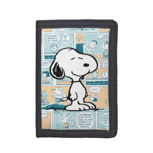 Peanuts Snoopy Comic Pattern Trifold Wallet