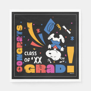 Peanuts Snoopy Congrats Grad Graduation Confetti Napkins