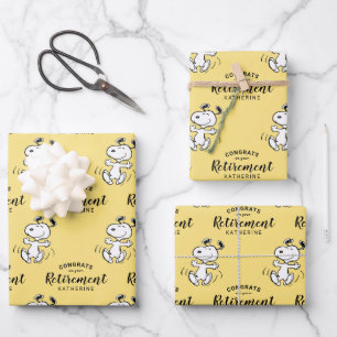 Peanuts   Snoopy Congrats on Your Retirement Wrapping Paper Sheets