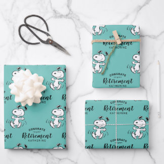 Peanuts | Snoopy Congrats on Your Retirement Wrapping Paper Sheets