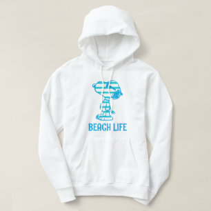 Peanuts Snoopy Cyan Stripes Sunglasses Hoodie