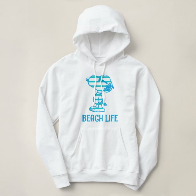 Peanuts | Snoopy Cyan Stripes Sunglasses Hoodie (Design Front)
