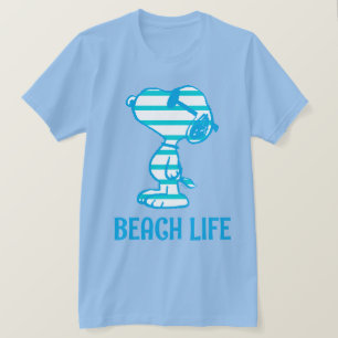 Peanuts   Snoopy Cyan Stripes Sunglasses T-Shirt
