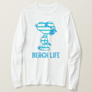Peanuts Snoopy Cyan Stripes Sunglasses T-Shirt
