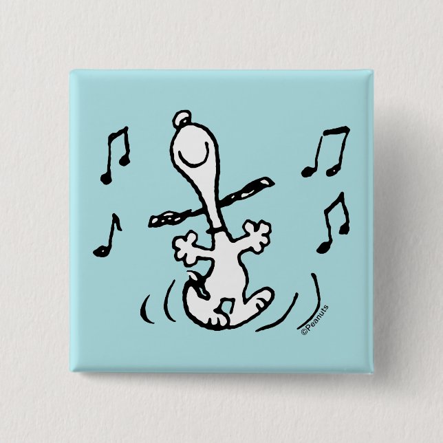Peanuts | Snoopy Dancing Button (Front)