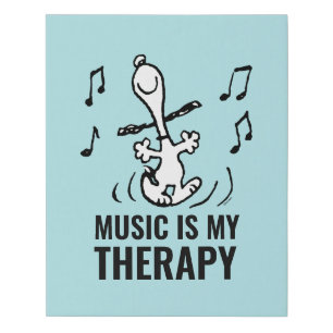 Peanuts   Snoopy Dancing Faux Canvas Print