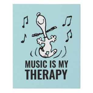 Peanuts Snoopy Dancing Faux Canvas Print