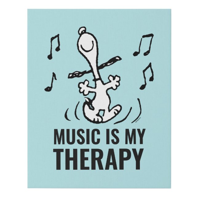 Peanuts | Snoopy Dancing Faux Canvas Print (Front)