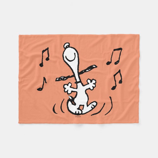 Peanuts | Snoopy Dancing Fleece Blanket (Front (Horizontal))