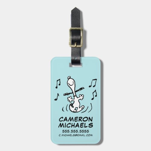 Peanuts  Snoopy Dancing Luggage Tag