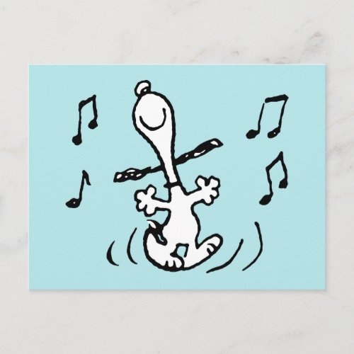 Peanuts  Snoopy Dancing Postcard