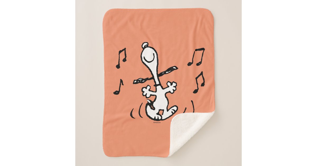 Peanuts Snoopy Dancing Sherpa Blanket Zazzle