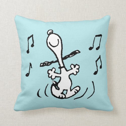 Peanuts  Snoopy Dancing Throw Pillow