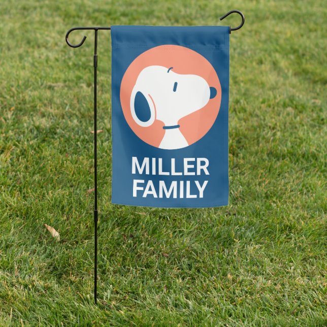 Peanuts | Snoopy Dark Blue Deco | Add Your Name Garden Flag (In SItu)