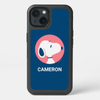 Peanuts | Snoopy Dark Blue Deco | Add Your Name iPhone 13 Case