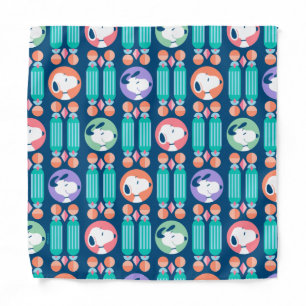 Peanuts Snoopy Dark Blue Deco Dreams Pattern Bandana