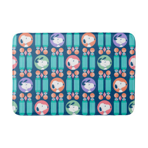 Peanuts   Snoopy Dark Blue Deco Dreams Pattern Bath Mat