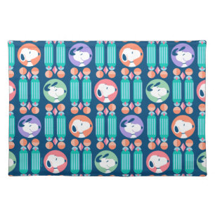 Peanuts   Snoopy Dark Blue Deco Dreams Pattern Cloth Placemat