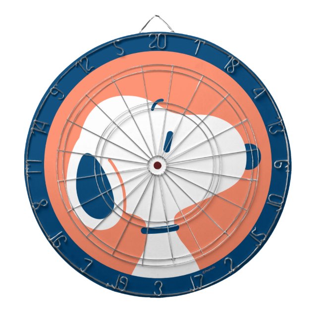 Peanuts | Snoopy Dark Blue Deco Dreams Pattern Dart Board (Front)