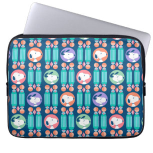 Peanuts Snoopy Dark Blue Deco Dreams Pattern Laptop Sleeve