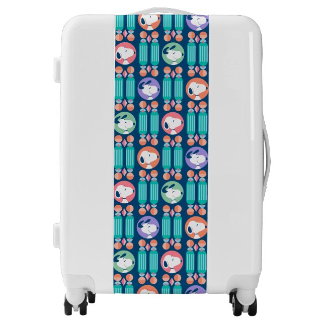 Peanuts | Snoopy Dark Blue Deco Dreams Pattern Luggage (Front)