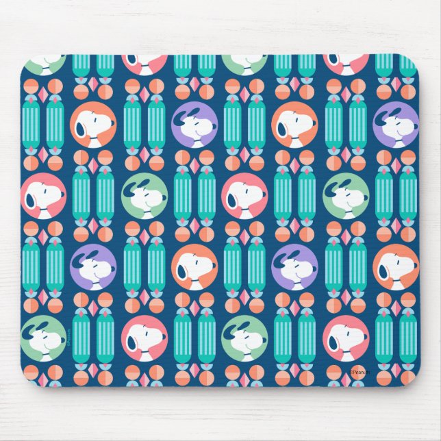 Peanuts | Snoopy Dark Blue Deco Dreams Pattern Mouse Pad (Front)