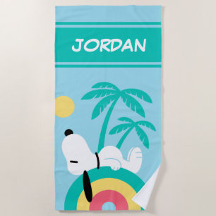 Peanuts Snoopy Deco Dreams Add Your Name Beach Towel