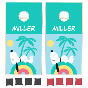 Peanuts   Snoopy Deco Dreams   Add Your Name Cornhole Set
