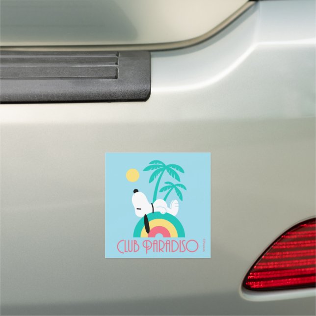 Peanuts | Snoopy Deco Dreams Club Paradiso Car Magnet (In Situ)
