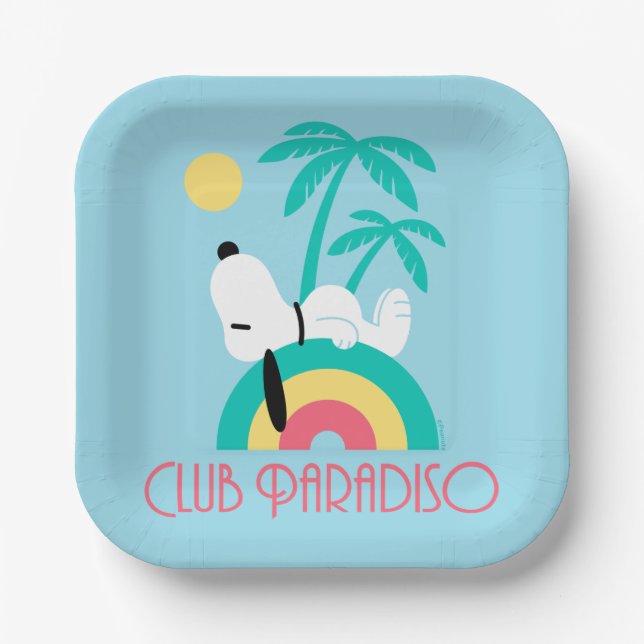 Peanuts | Snoopy Deco Dreams Club Paradiso Paper Plates (Front)