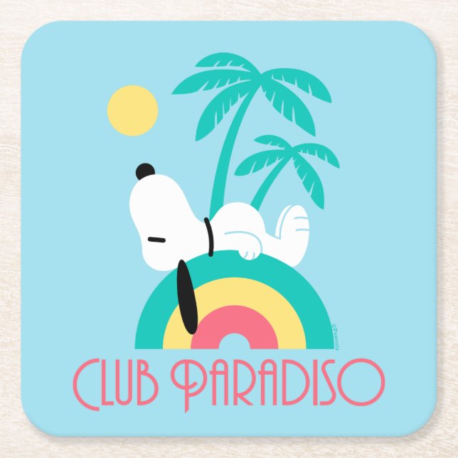 Peanuts | Snoopy Deco Dreams Club Paradiso Square Paper Coaster (Front)