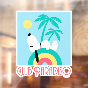 Peanuts   Snoopy Deco Dreams Club Paradiso Window Cling