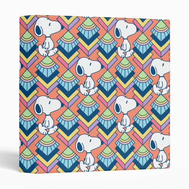 Peanuts | Snoopy Deco Dreams Pattern 3 Ring Binder (Front/Spine)