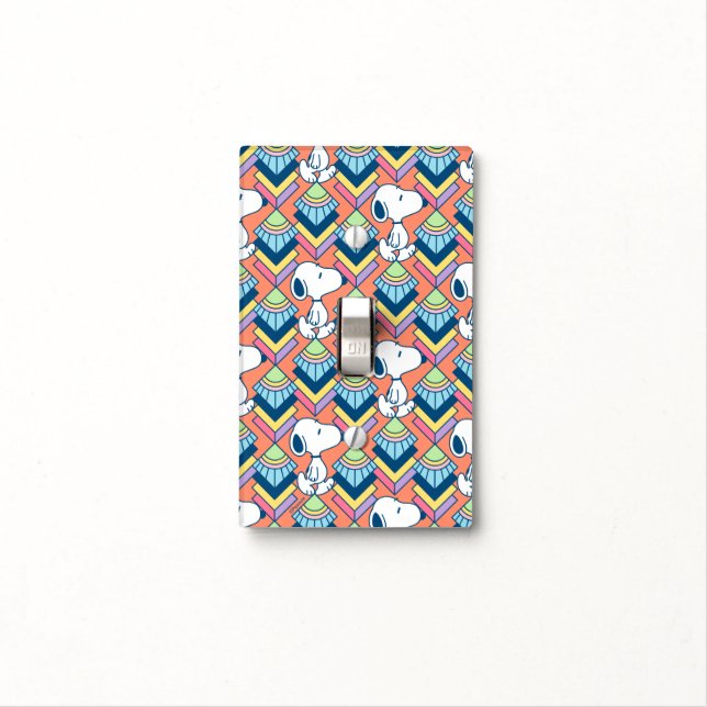 Peanuts | Snoopy Deco Dreams Pattern Light Switch Cover (In Situ)