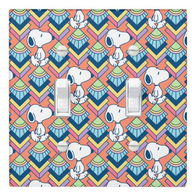 Peanuts | Snoopy Deco Dreams Pattern Light Switch Cover (In Situ)