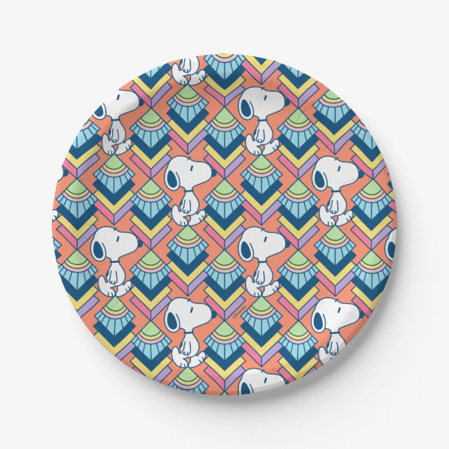 Peanuts | Snoopy Deco Dreams Pattern Paper Plates (Front)