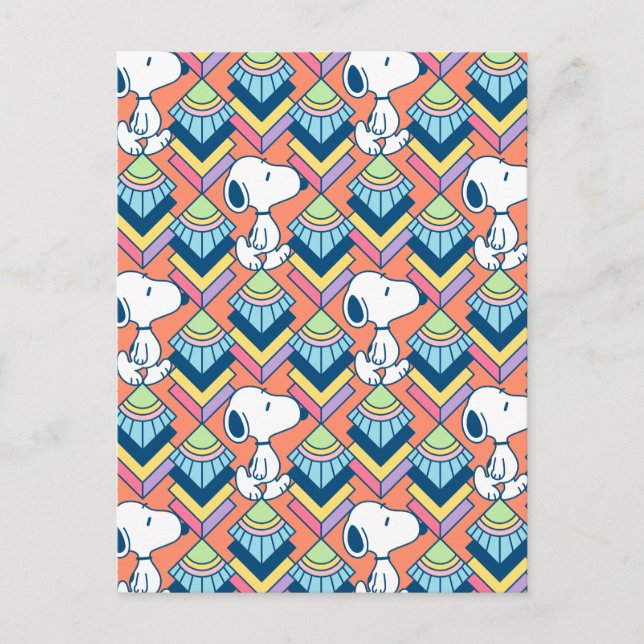 Peanuts | Snoopy Deco Dreams Pattern Postcard (Front)
