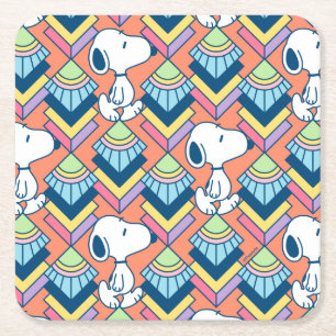 Peanuts   Snoopy Deco Dreams Pattern Square Paper Coaster