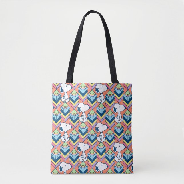 Peanuts | Snoopy Deco Dreams Pattern Tote Bag (Front)