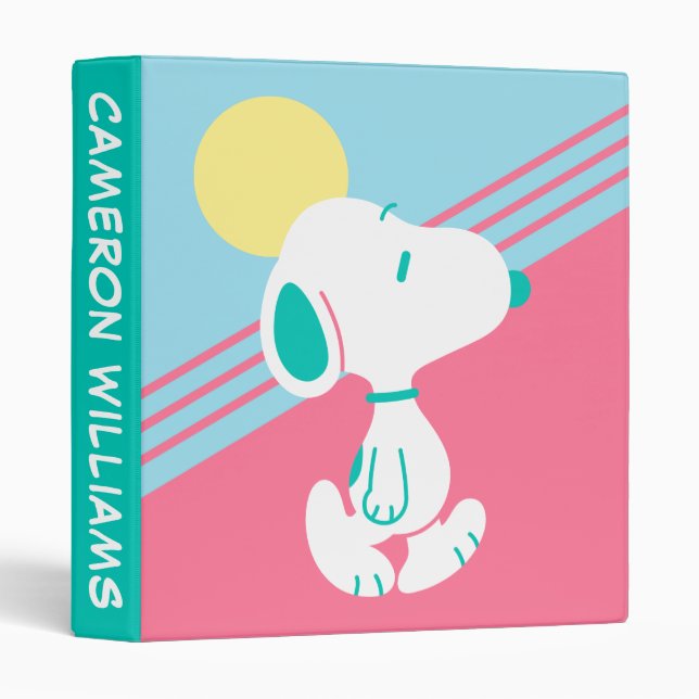 Peanuts | Snoopy Deco Dreams Sun | Add Your Name 3 Ring Binder (Front/Spine)