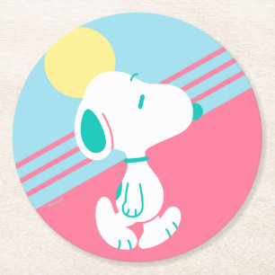 Peanuts   Snoopy Deco Dreams Sun Round Paper Coaster